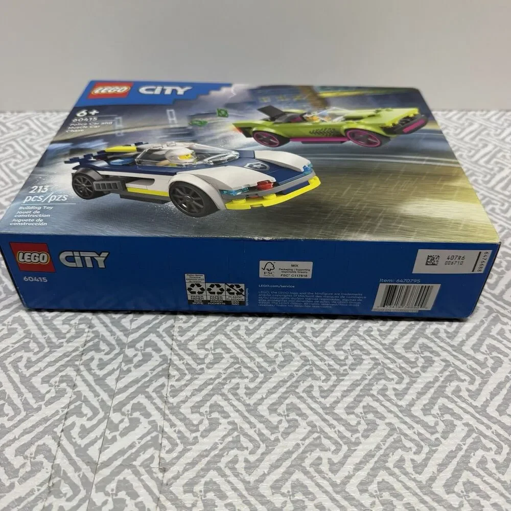 LEGO City 60415 Police Car and Muscle Car Chase Building Toy Set NEW